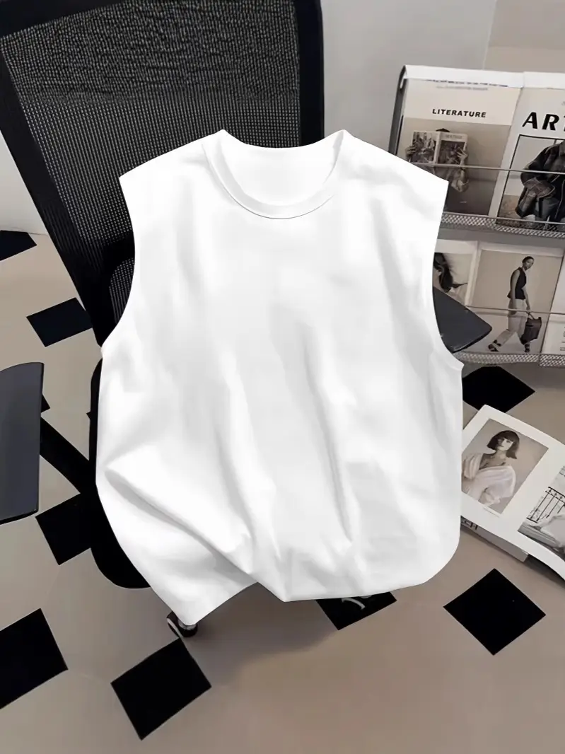Boys 100% Cotton Sleeveless Vest White Summer - Image 14
