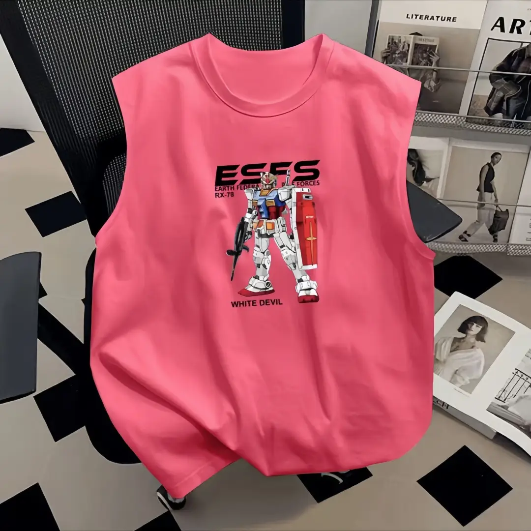 Boys 100% Cotton Sleeveless Vest White Summer - Image 2
