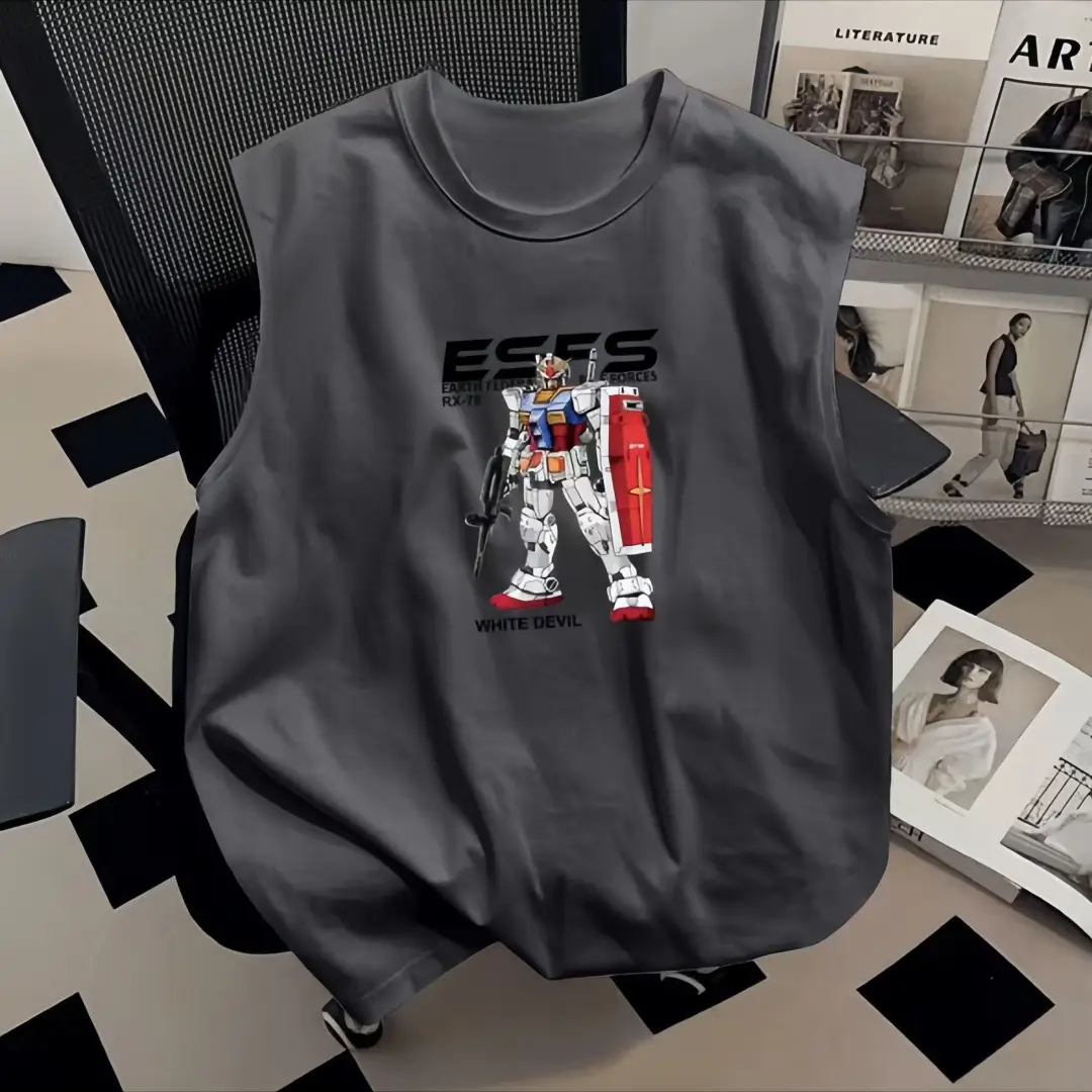 Boys 100% Cotton Sleeveless Vest White Summer - Image 4