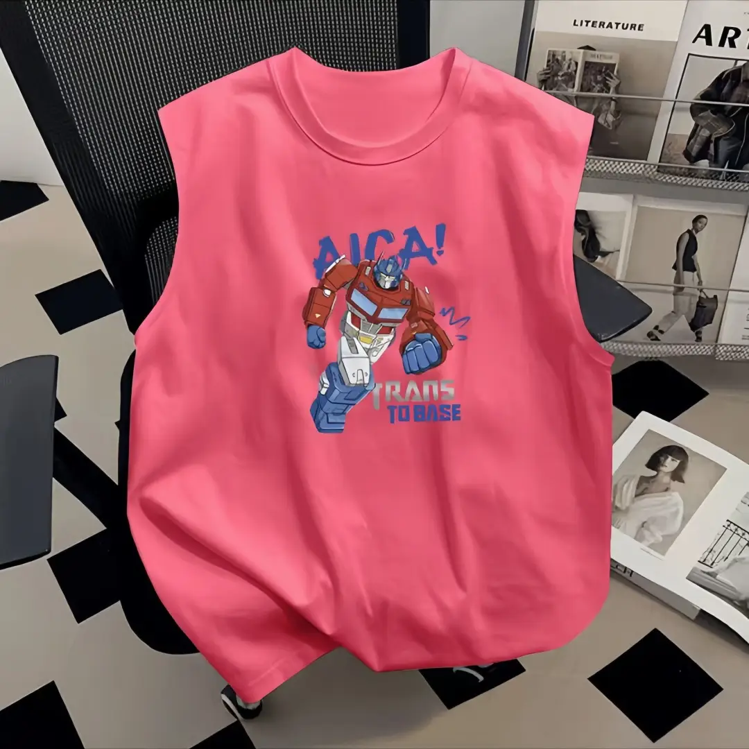 Boys 100% Cotton Sleeveless Vest White Summer - Image 6