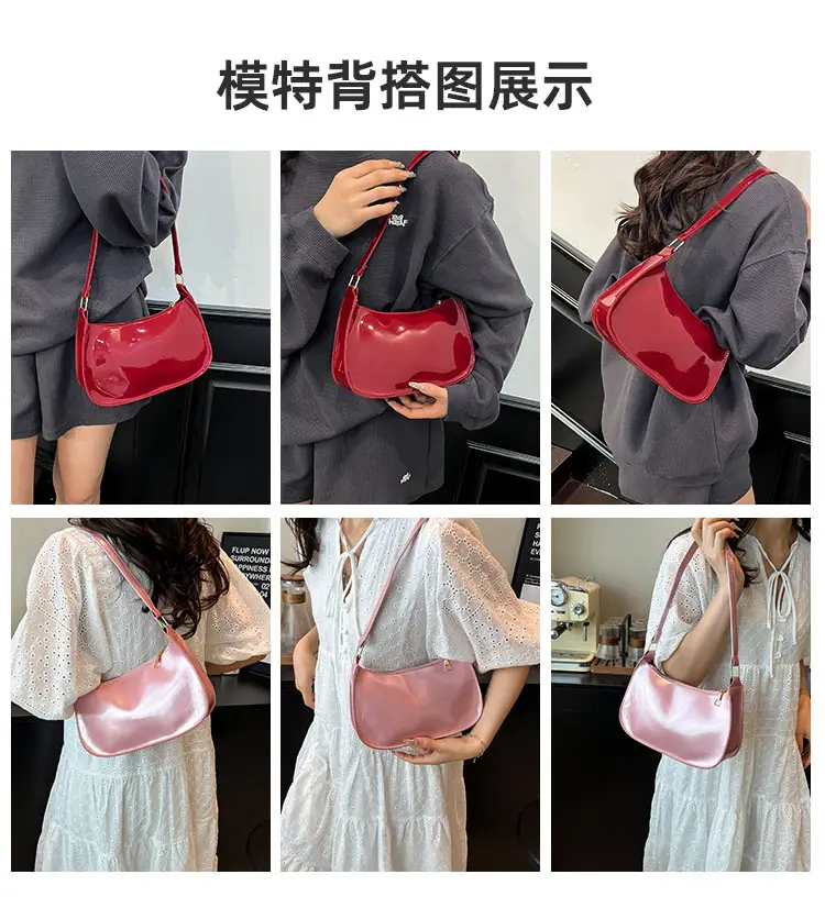 Retro Red Patent Leather Shoulder Bag 2025 — feature 6