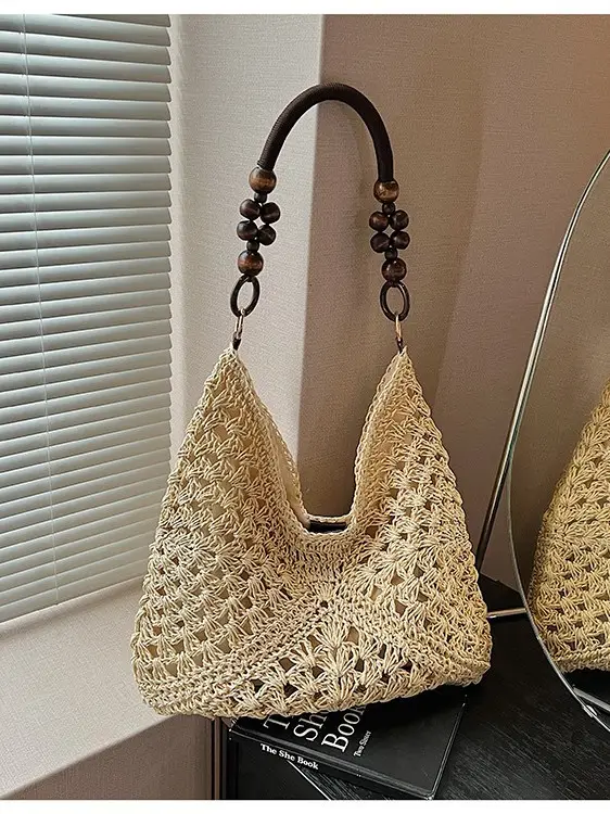 Woven Straw Shoulder Bag for Women 2025 New Seaside Vacation - Image 3