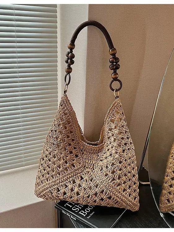 Woven Straw Shoulder Bag for Women 2025 New Seaside Vacation - Image 6