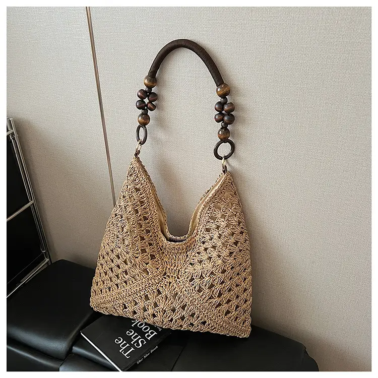 Woven Straw Shoulder Bag for Women 2025 New Seaside Vacation — feature 10