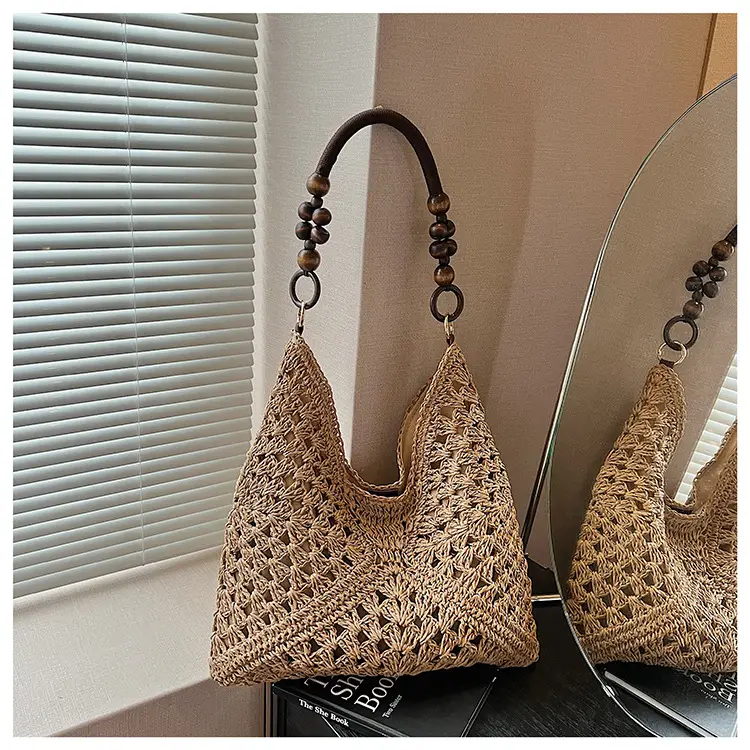 Woven Straw Shoulder Bag for Women 2025 New Seaside Vacation — feature 11