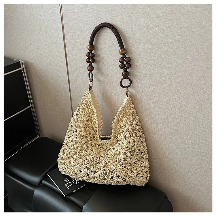 Woven Straw Shoulder Bag for Women 2025 New Seaside Vacation — feature 13