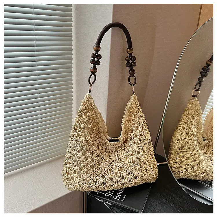 Woven Straw Shoulder Bag for Women 2025 New Seaside Vacation — feature 15