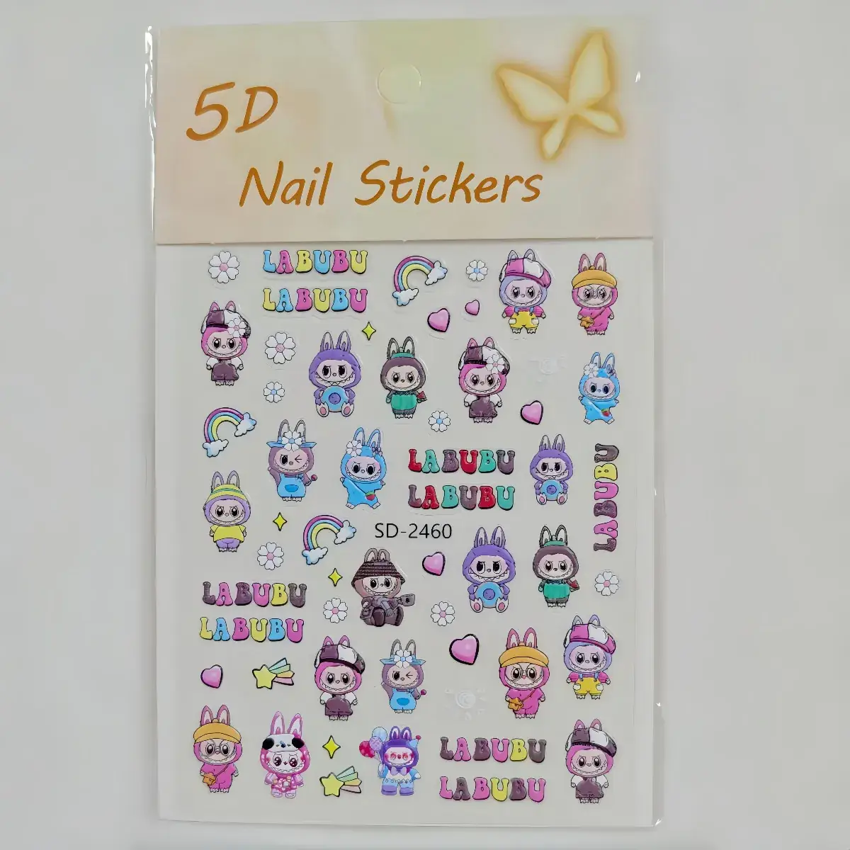 Cute 3D Plush Doll Nail Stickers 5D Embossed — feature 10