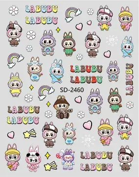 Cute 3D Plush Doll Nail Stickers 5D Embossed — feature 11