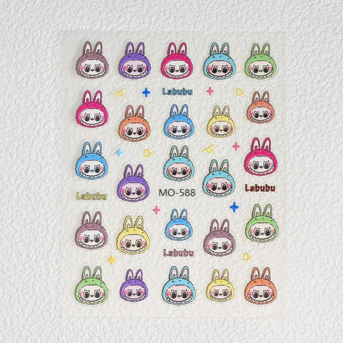 Cute 3D Plush Doll Nail Stickers 5D Embossed - Image 8