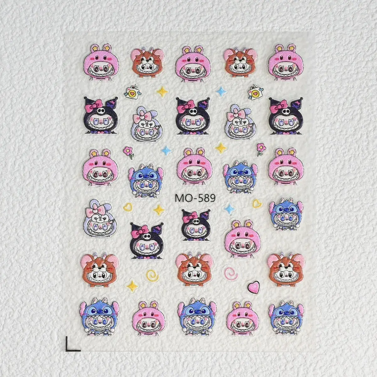 Cute 3D Plush Doll Nail Stickers 5D Embossed - Image 9