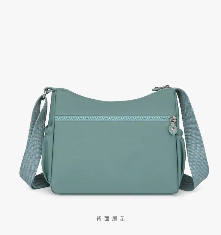 Trendy Women's Crossbody Bag Light Pink Nylon Outdoor Commuter — feature 22