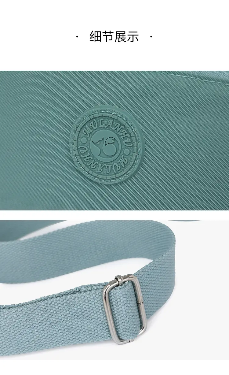 Trendy Women's Crossbody Bag Light Pink Nylon Outdoor Commuter — feature 24
