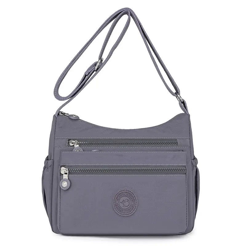 Trendy Women's Crossbody Bag Light Pink Nylon Outdoor Commuter - Image 3