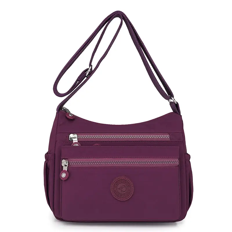 Trendy Women's Crossbody Bag Light Pink Nylon Outdoor Commuter - Image 4