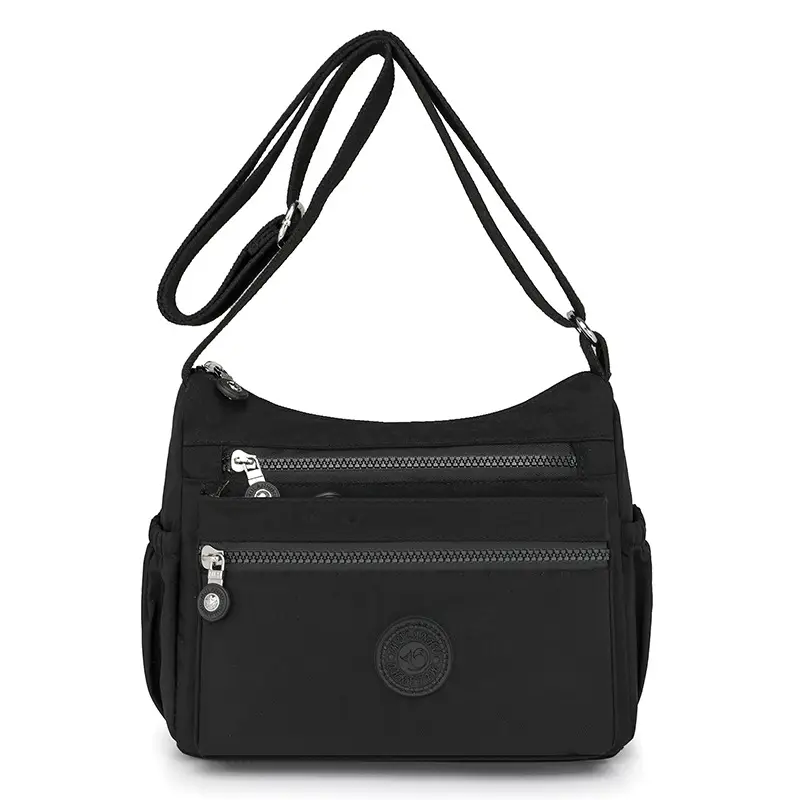 Trendy Women's Crossbody Bag Light Pink Nylon Outdoor Commuter - Image 6