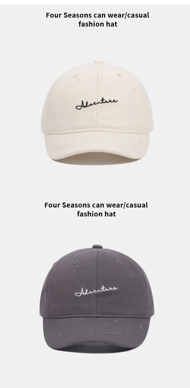 Korean Style Baseball Cap Women Hard Top Sun Hat 83g — feature 11