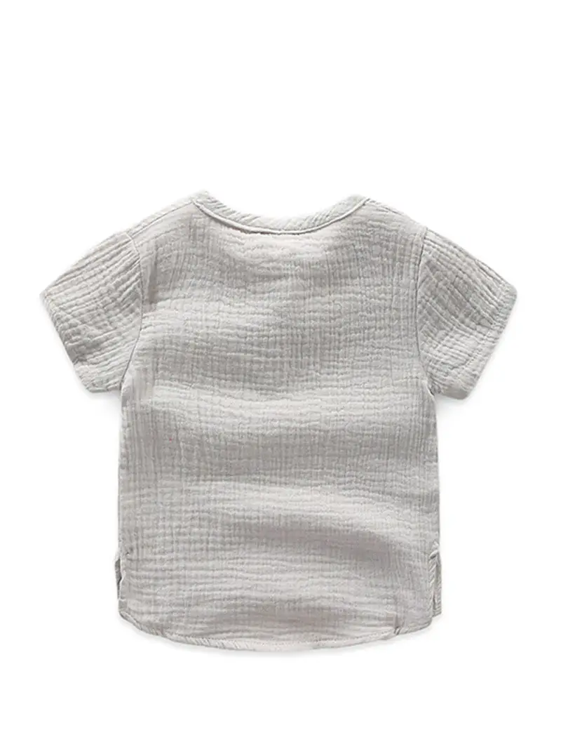 Boy Cotton Short Sleeve T-Shirt Beach Wear - Image 7