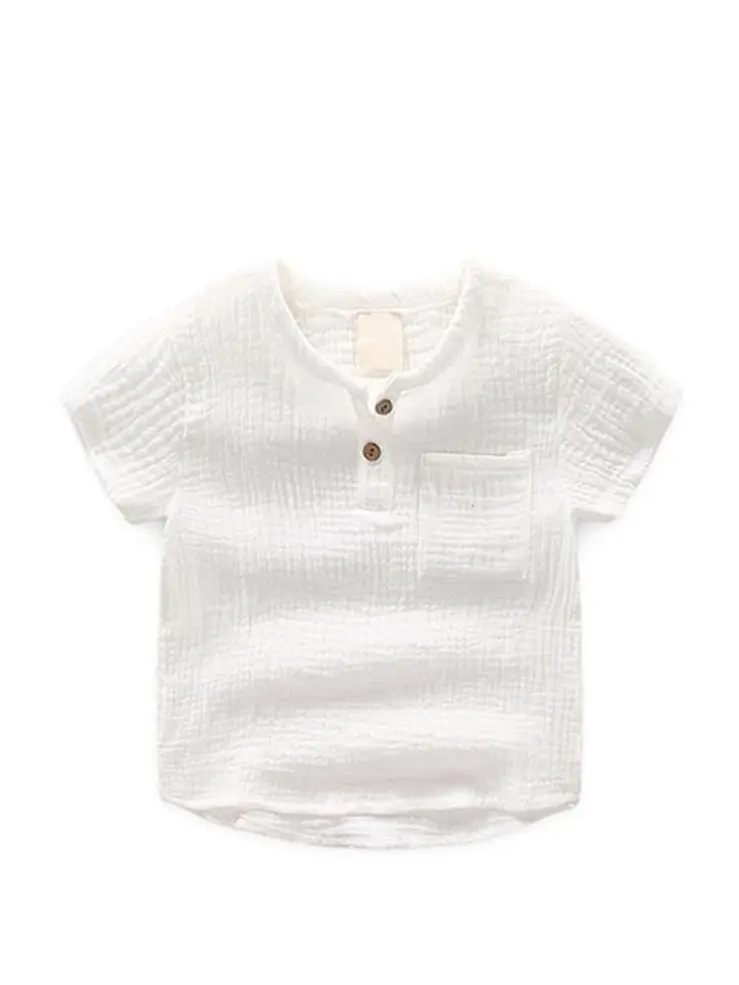 Boy Cotton Short Sleeve T-Shirt Beach Wear — feature 2