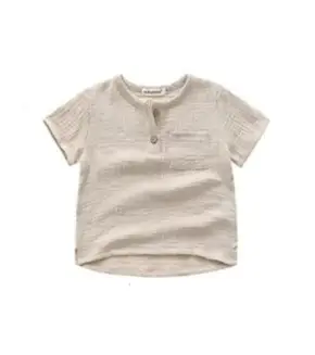 Boy Cotton Short Sleeve T-Shirt Beach Wear - Image 2