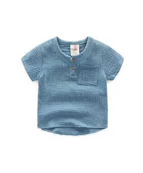 Boy Cotton Short Sleeve T-Shirt Beach Wear - Image 3
