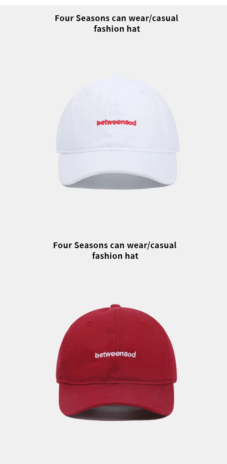 Red Embroidered Baseball Cap for Women 2025 — feature 11
