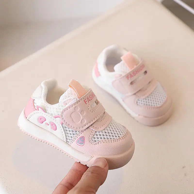 2026 Baby Mesh Shoes White Pink Blue