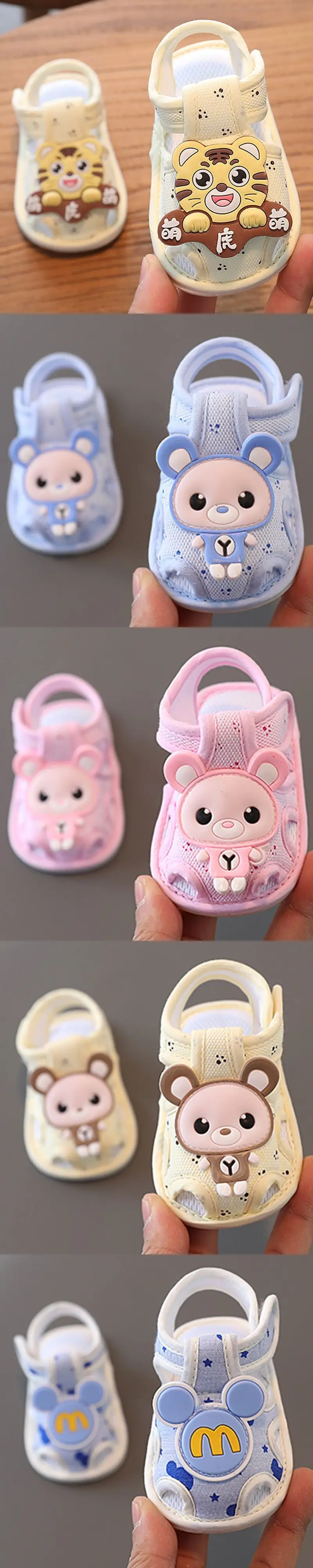 Baby Sandals Summer 0-1 Years Old Toddler Shoes Men's and Women's Baby Shoes 6-9-15 Months Pre-Step Shoes Soft Sole 3 Breathable — feature 3