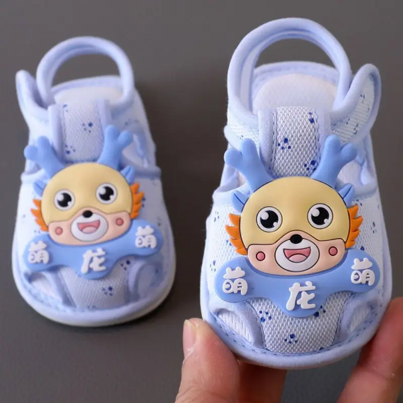 Baby Sandals Summer 0-1 Years Old Toddler Shoes Men's and Women's Baby Shoes 6-9-15 Months Pre-Step Shoes Soft Sole 3 Breathable