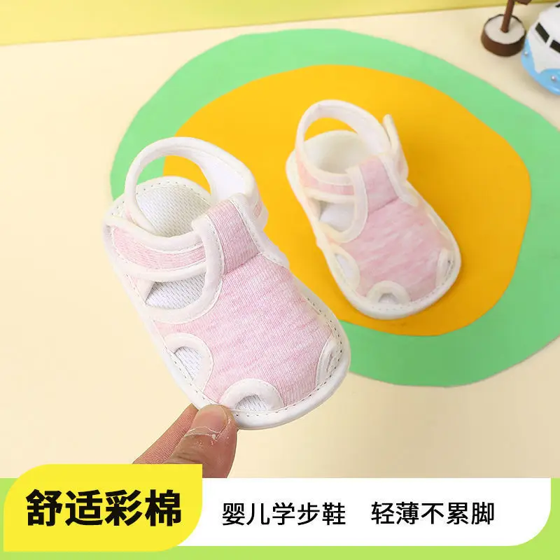 Baby Sandals Summer 0-1 Years Old Toddler Shoes Men's and Women's Baby Shoes 6-9-15 Months Pre-Step Shoes Soft Sole 3 Breathable - Image 33