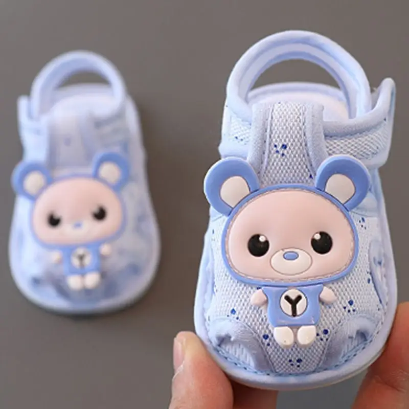 Baby Sandals Summer 0-1 Years Old Toddler Shoes Men's and Women's Baby Shoes 6-9-15 Months Pre-Step Shoes Soft Sole 3 Breathable - Image 4