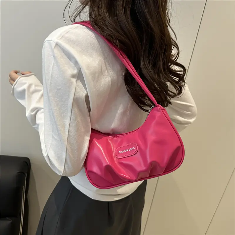 Women's White Shoulder Bag with Embroidered Logo - Image 6