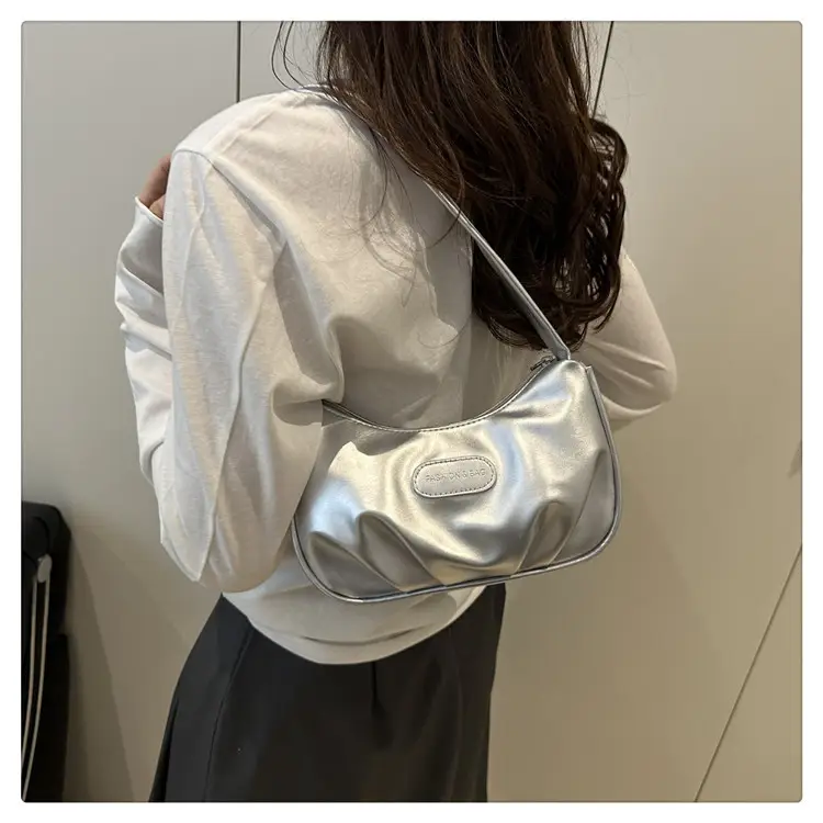 Women's White Shoulder Bag with Embroidered Logo — feature 16