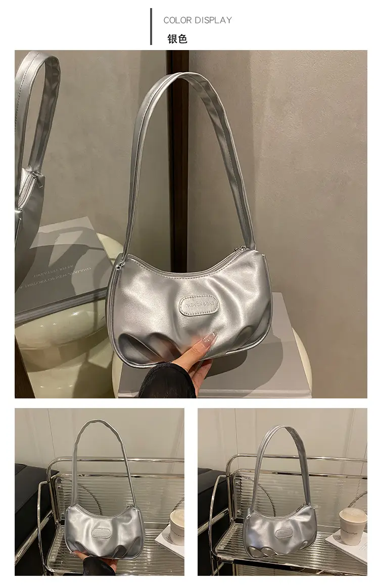 Women's White Shoulder Bag with Embroidered Logo — feature 21