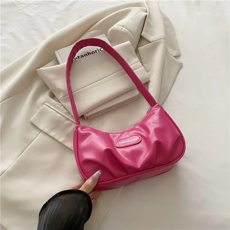 Women's White Shoulder Bag with Embroidered Logo - Image 4