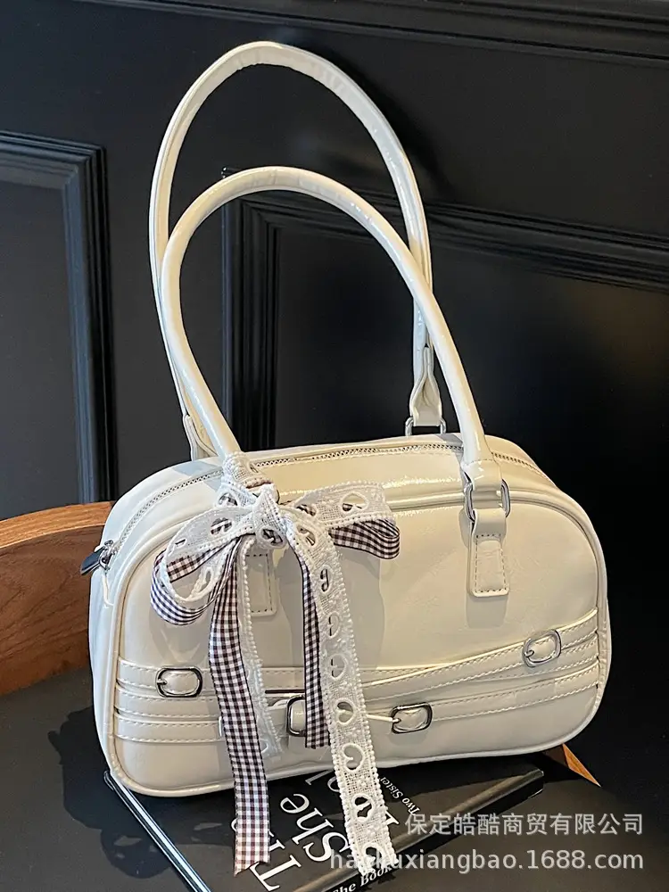Silver Bow Shoulder Bag for Women Summer 2025