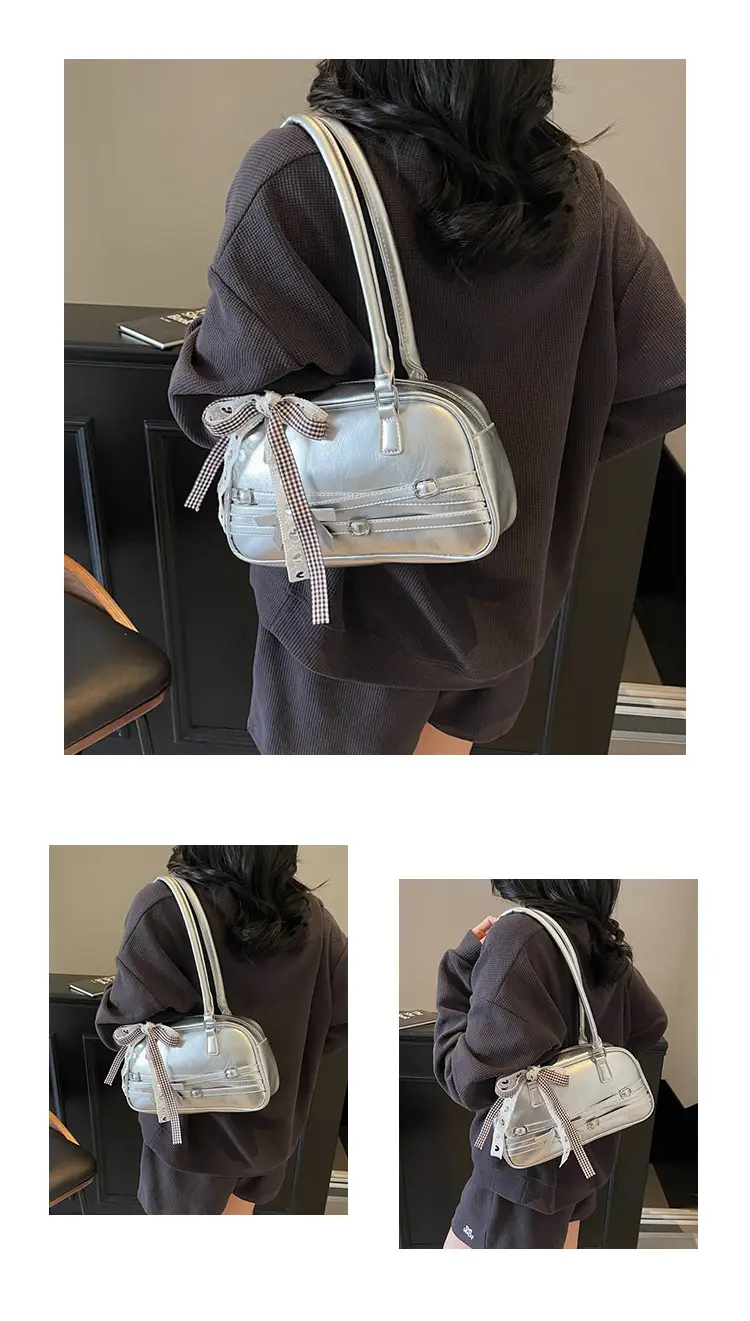 Silver Bow Shoulder Bag for Women Summer 2025 — feature 10