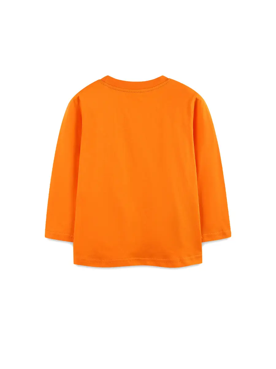 Kids T-Shirt Orange Croc Print Long Sleeve Knitted Cotton