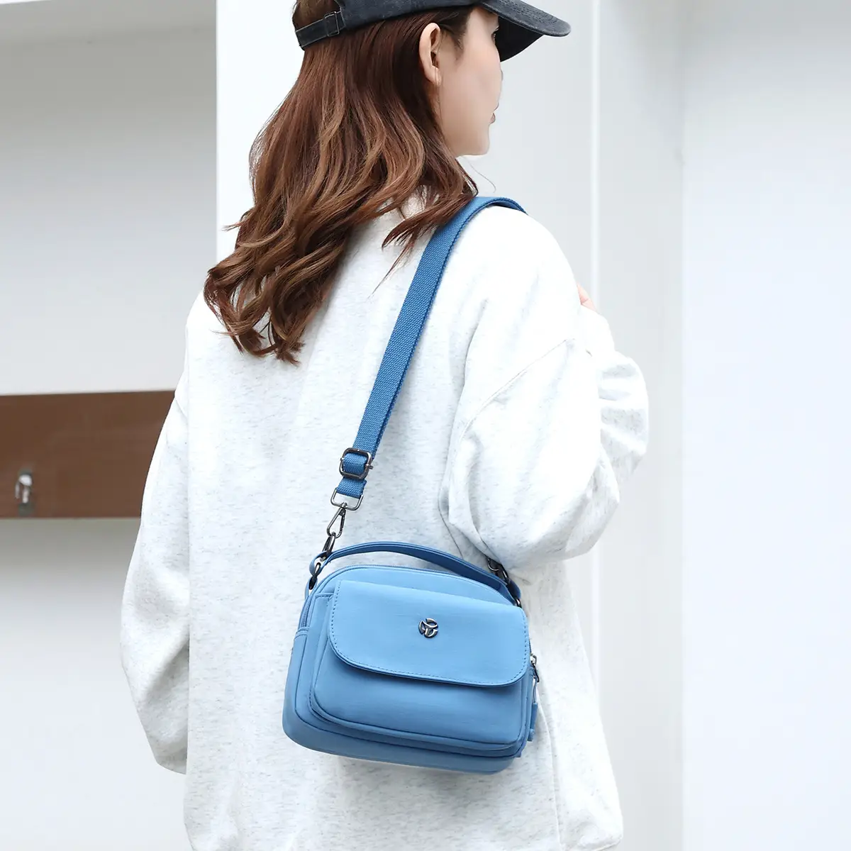 Textured Nylon Crossbody Bag for Women 2026 - Image 10