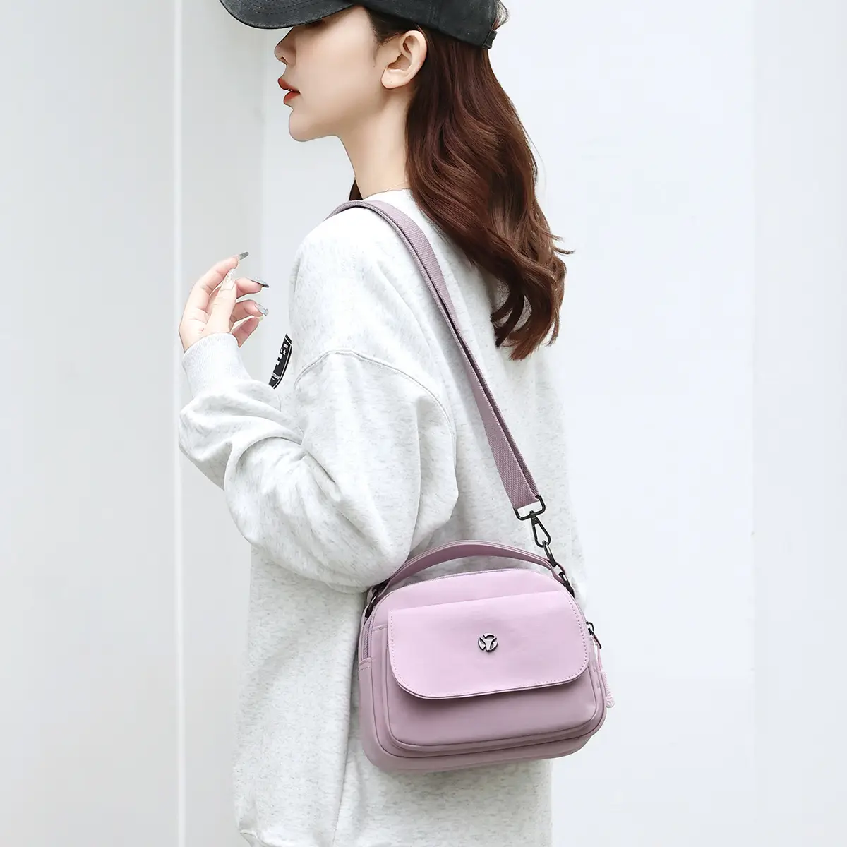 Textured Nylon Crossbody Bag for Women 2026 - Image 11