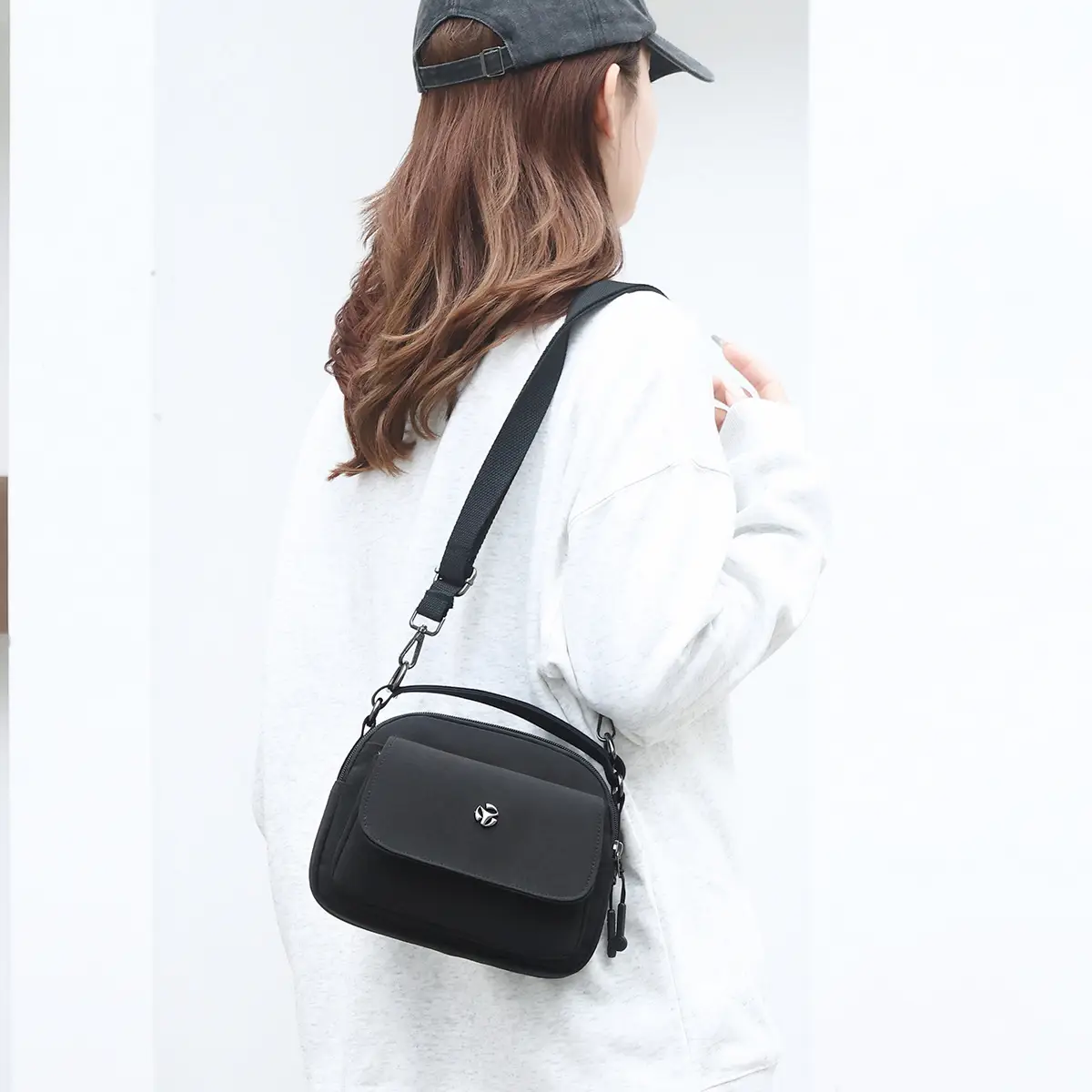 Textured Nylon Crossbody Bag for Women 2026 - Image 12