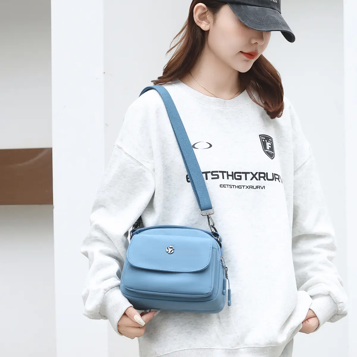 Textured Nylon Crossbody Bag for Women 2026 - Image 13