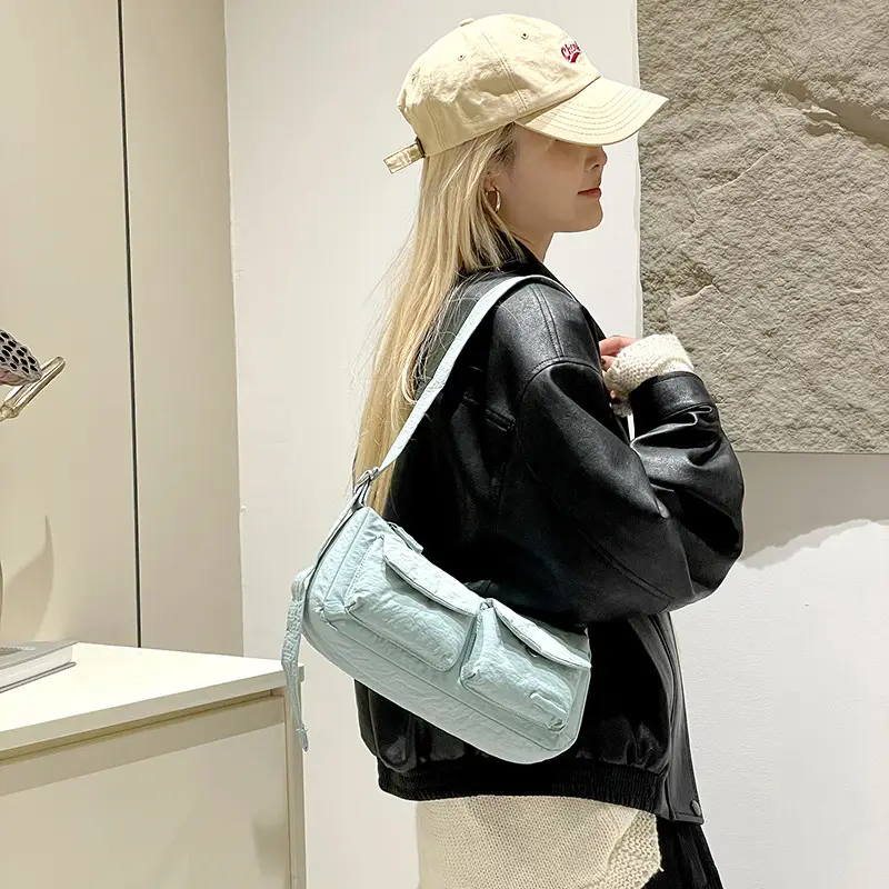 Korean Ins2026 Crossbody Bag Women Large Capacity Olive - Image 13