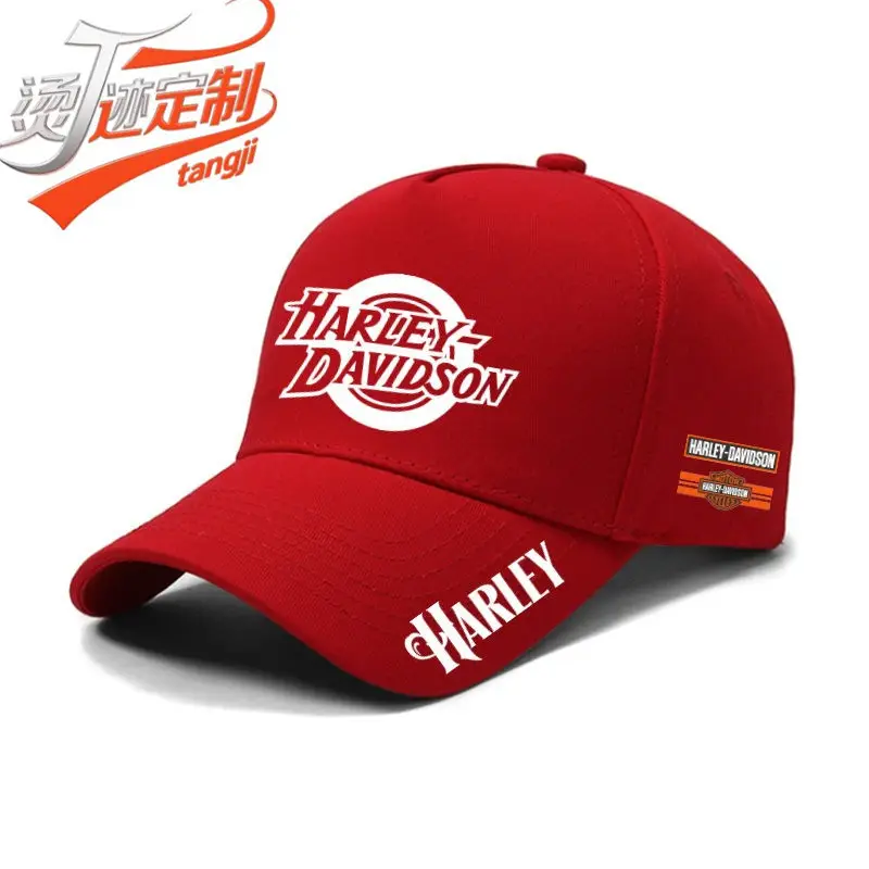 Harley Motorcycle Red Duckbill Cap Men
