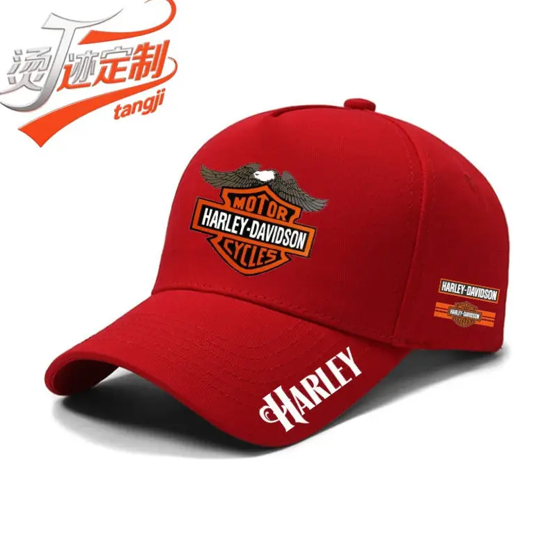 Harley Motorcycle Red Duckbill Cap Men