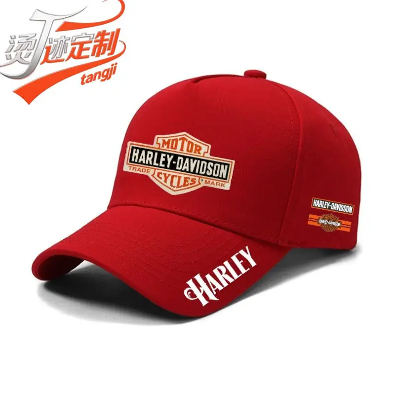 Harley Motorcycle Red Duckbill Cap Men