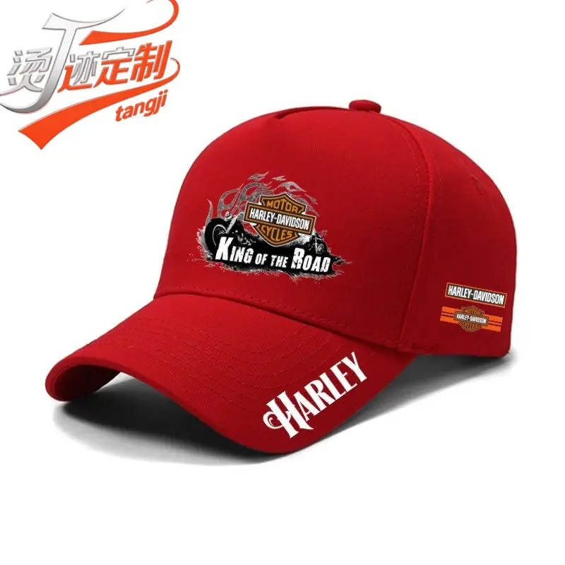 Harley Motorcycle Red Duckbill Cap Men