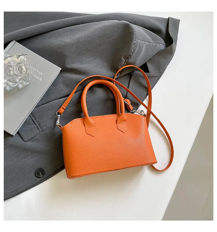 Yellow Korean Style Women's Shoulder Bag with Lock Closure — feature 13
