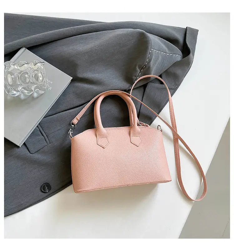 Yellow Korean Style Women's Shoulder Bag with Lock Closure — feature 16