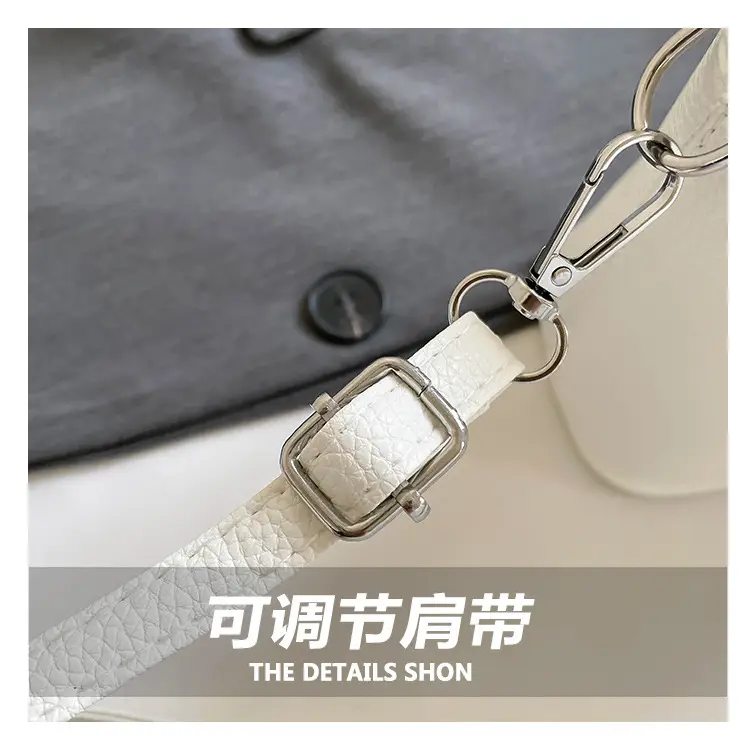 Yellow Korean Style Women's Shoulder Bag with Lock Closure — feature 3
